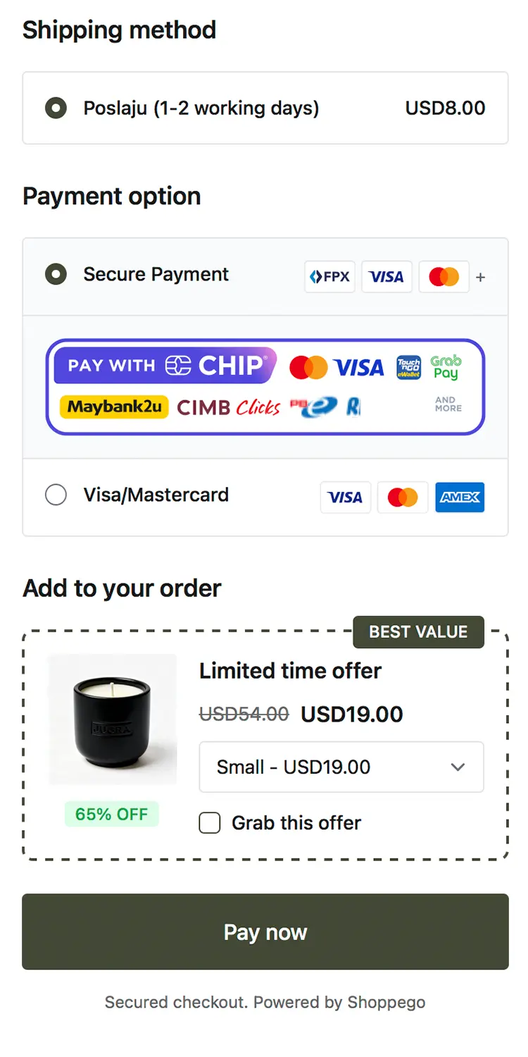 Checkout step 2